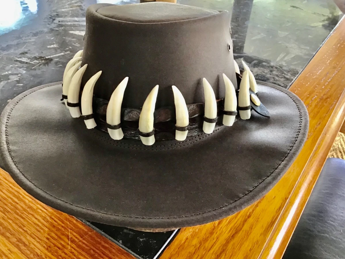 Crocodile teeth top hat band