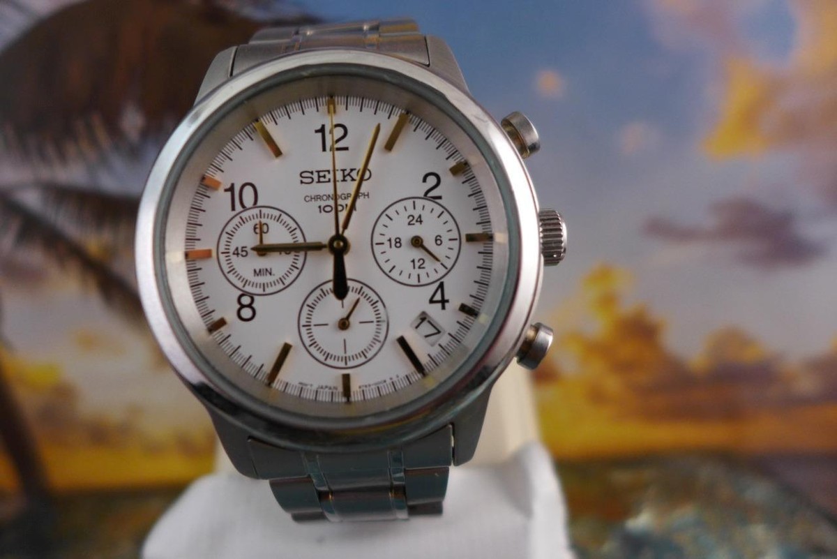 Sporty, Larger Size 42mm Seiko Chronograph 6T63 00A0 serial