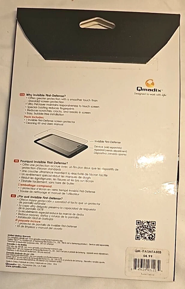 Qmadix Invisible First Defense Tempered Glass for Samsung Galaxy Tab E 8.0 - Image 3 of 4