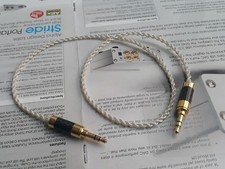 HIFI 3.5mm to 3.5mm OCC Silver Stereo AUX MINI Cable Audio headphone