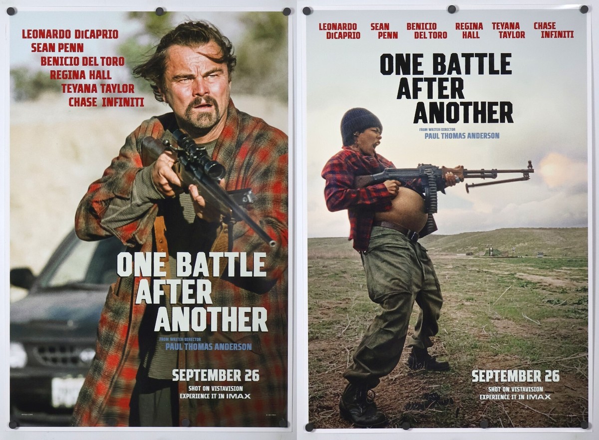 One Battle After Another original DS movie poster 27x40 2025 Adv Set PT  Anderson