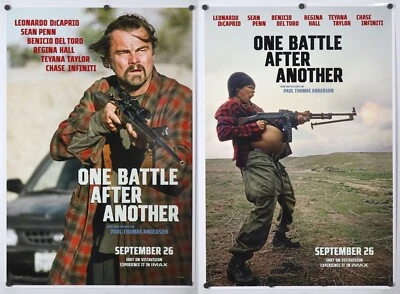One Battle After Another original DS movie poster 27x40 2025 Adv Set PT Anderson