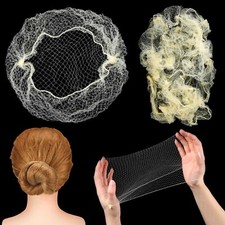 400 PCS Hair Nets 20" Invisible Elastic Mesh for Ballet Food Service Beige