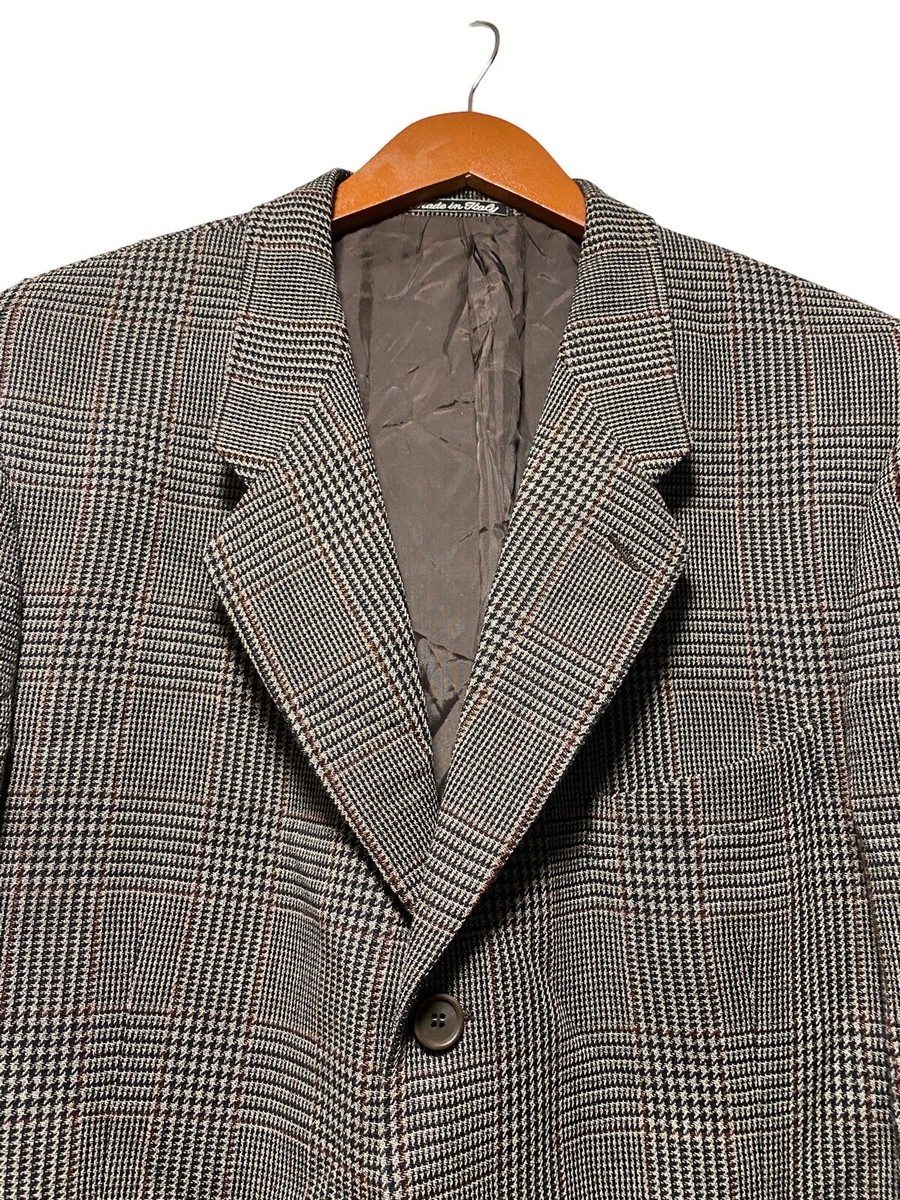 VTG Giorgio Armani Collezioni 44L Houndstooth Blazer Sport Coat