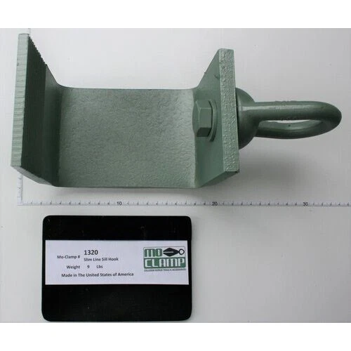 Gancho de umbral de línea delgada Mo-Clamp 1320, 4 toneladas, acero tratado térmicamente, 11-1/2" L Foto 2 de 4