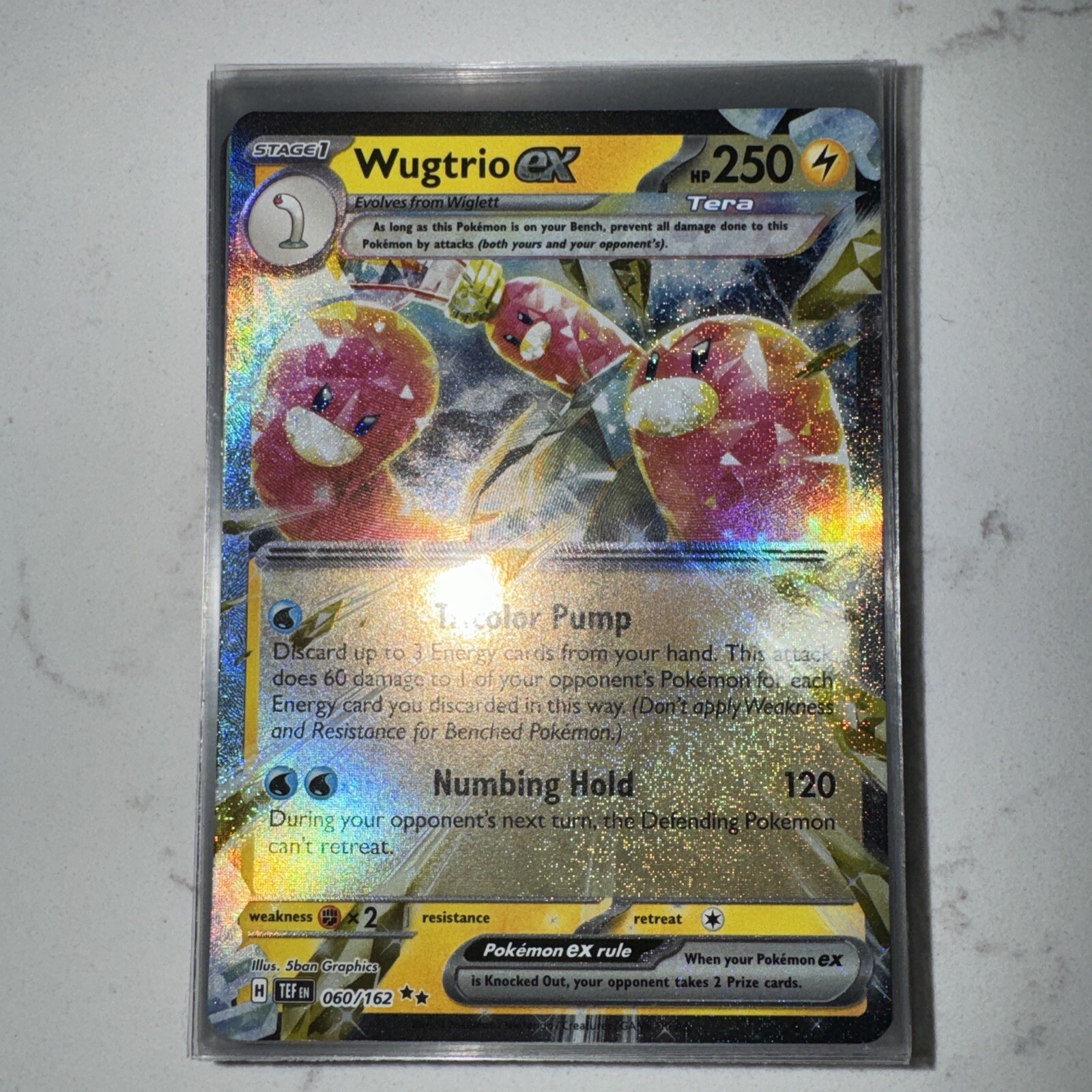 Wugtrio ex ( 060 / 162 ) Double Rare ( NM ) Temporal Forces Pokemon TCG