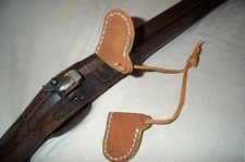 Black powder, Flintlock Rifle Pistol, leather Frizzen Covers (two)
