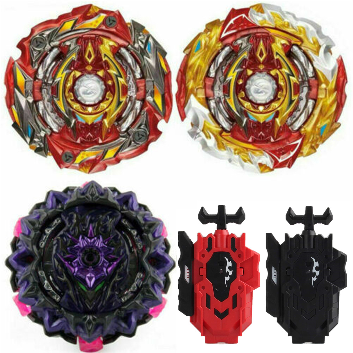 Beyblade B-172 World Spriggan Unite 2B B-169 Superking Variant Lucifer Launcher