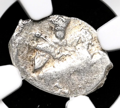 RUSSIA. Ivan IV "The Terrible", 1533-1584. Silver Kopek, Pskov, NGC AU53