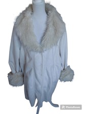 Reduced Centigrade Beige Faux Suede And Faux Fur Coat Size 3xl Bnwt