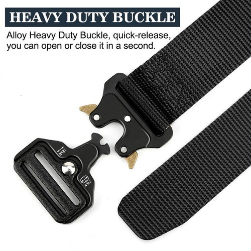 Military Tactical Nylon Belt Adjustable Buckle Men SWAT Combat Belts Gun Belt US - Picture 3 of 14