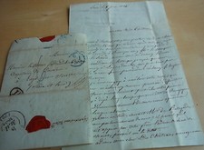 Letters Paris 1834, Henriette Comtesse de Lamarthonie, b. de Raymond de Lalande