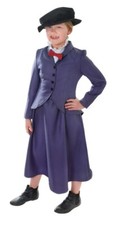 Nanny Costume Mary Poppins Girls Fancy Dress Size Medium New World Book Day