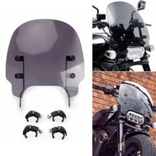 Smoke Front Windshield Windscreen Mount Kit For Harley Sportster S RH1250S 21-24