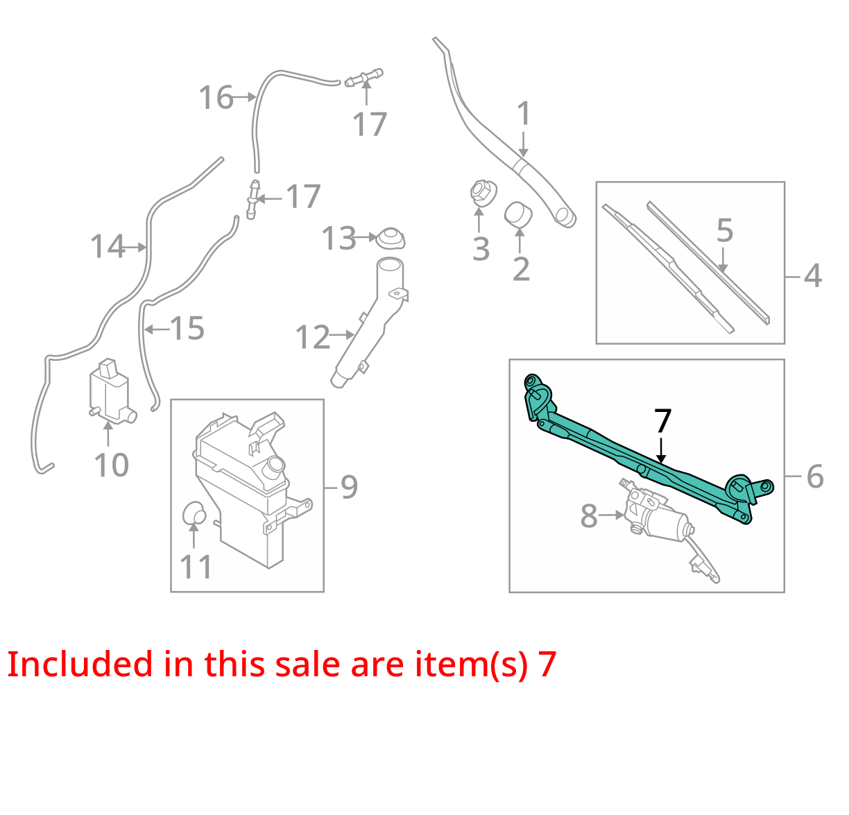2013 Kia Soul Windshield Wiper Transmission OEM 130K Miles