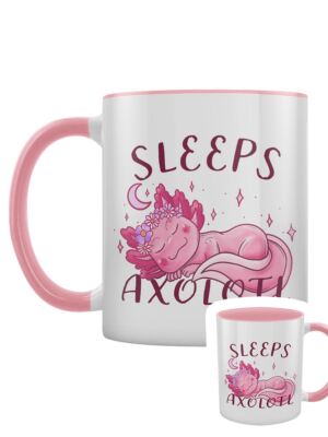 Schlaf Axolotl rosa innen zweifarbig Becher