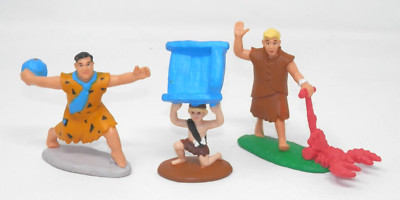 Flintstones Movie 1992 Figures - Fred Bowling Barney Mowing Bam Bam Rubble