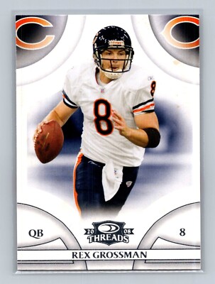 2008 Donruss Threads #10 Rex Grossman Chicago Bears Football Card