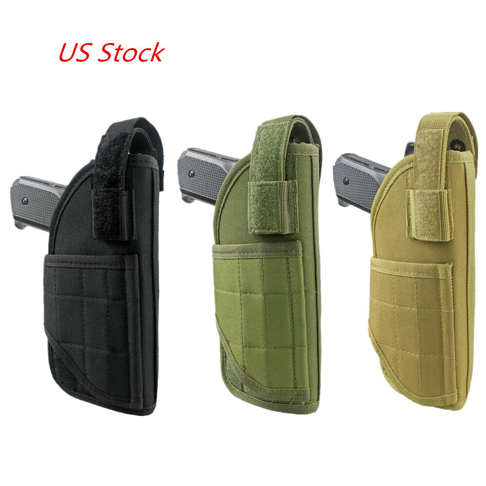 Tactical Adjustable Right hand Gun Holster Pouch Molle Waist