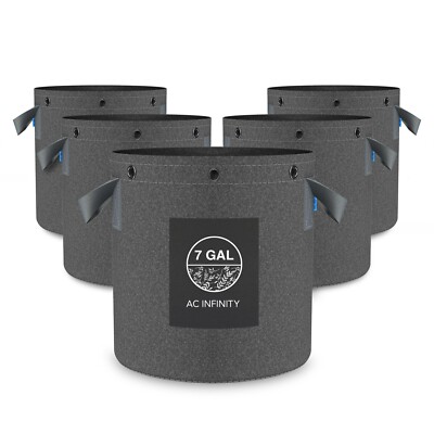 Heavy Duty Fabric Pots, 7 Gallon Reusable Grow Bags for Gardening