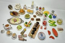 Vintage 1:12 Large Dollhouse Miniature artisan FOOD Lot