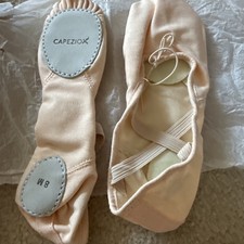 CAPEZIO WOMENS CANVAS DANCE SHOE 6 M PINK BALLET SLIPPER