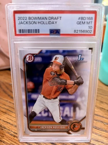 2022 Bowman Draft Chrome Jackson Holliday #BD-168 RC Orioles 1st Bowman PSA 10