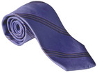 Robert Talbott Repp Tie Mens Purple Blue Stripe Silk Hand Sewn USA Granger Owing