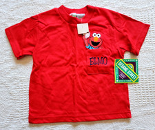 Vintage Sesame Street ELMO red tshirt with pocket 3 Toddler 3T New with Tags NWT