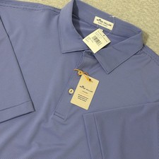 Men  s Peter Millar Crown Sport Performance Summer Comfort Polo Blue Cape XXL NWT