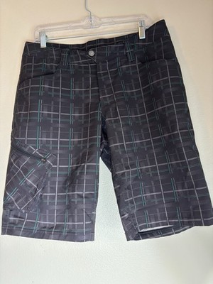 Pearl Izumi Men s Canyon Plaid Mountain Bike Shorts Sz Lg No Liner 11  Inseam