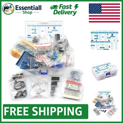 Electronic Components Assortment with 2038 Pcs in Durable Storage Box