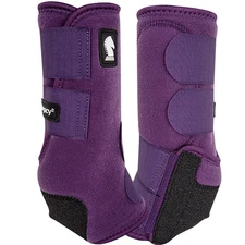 40CE Small Classic Equine Support Legacy2 Hind Protective Boots 2 Pack Eggplant