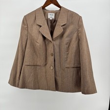 Collections for Le Suit Brown Textured 3 Button Blazer Jacket Womens 18W