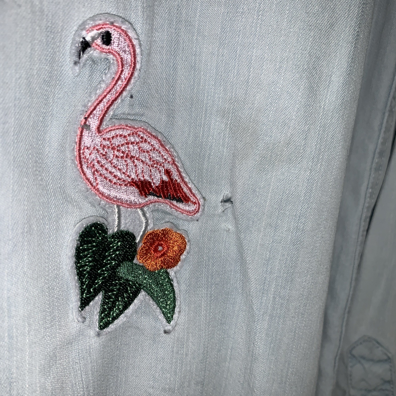 RAILS Carter Chambray Patch Button Down Shirt Rea… - image 9