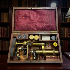 Microscopio Nachet Con Ottiche Zeiss In Custodia D’epoca Museale Antico Fine ‘80