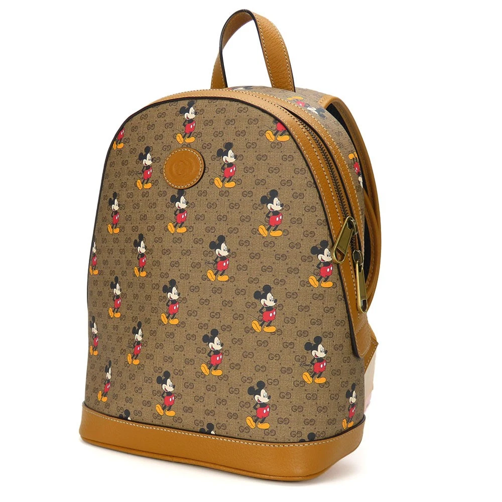 Gucci Rucksack Daypack Small Backpack 552884 GG Supreme Canvas Mickey Mouse Gu