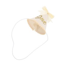 Baby First Birthday Hat Felt Crown Party Hats Beige Bow Soft Durable