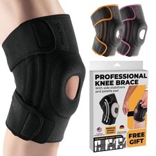 DR. BRACE ELITE Knee Brace with Side Stabilizers Patella Gel Pads for Maximu...