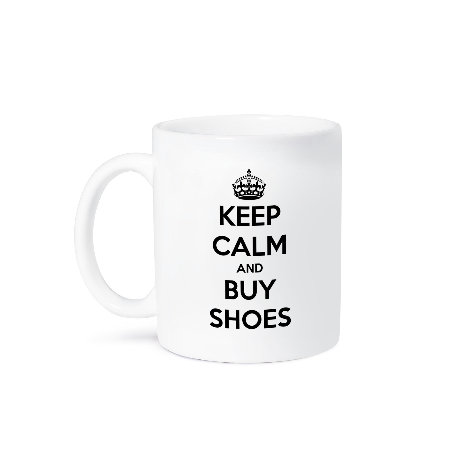 Keep calm and buy shoes ceramic mug by 3dRose
