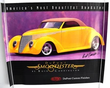 DUPONT SMOOTHSTER POSTER - "HAND SIGNED BY BOYD CODDINGTON" VERY RARE!