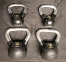 American Barbell Kettlebell Set 15 5 Lb Cast Iron Handle Rubber Base