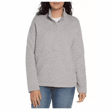 Eddie Bauer Women's Quilted Pullover Size Small Gray MSRP 99