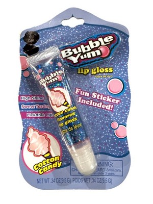 Vintage 2009 Lotta Luv Hershey's Bubble Yum Cotton Candy Squeezy Lip Gloss RARE!
