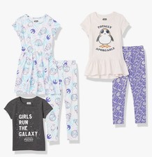 Girls Disney Star Wars Outfit Set Shirt Leggings Dress Size Large L New