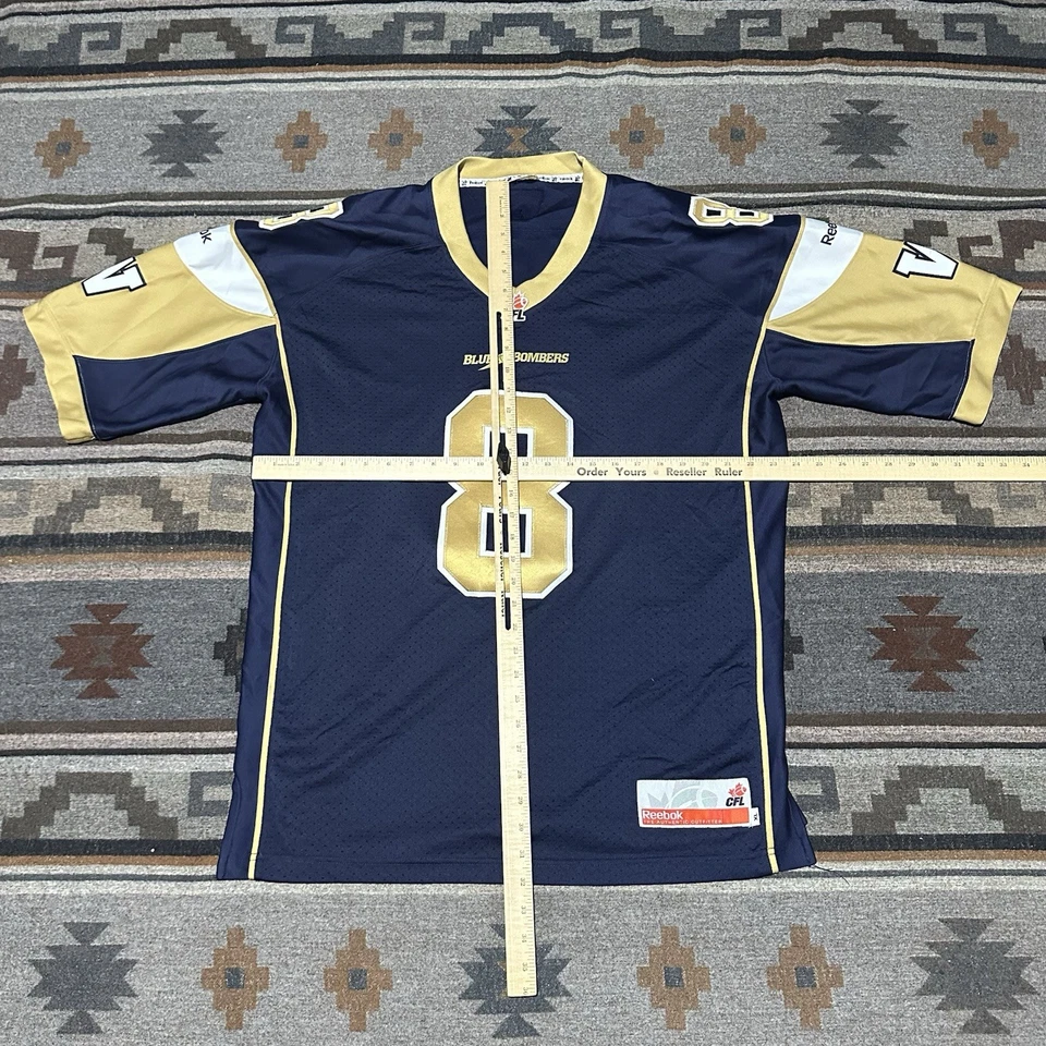 Winnipeg Blue Bombers Chris Randle #8 Jersey Mens XL Reebok Football CFL A5 - Image 3 of 4