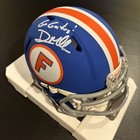 Signed Dan Mullen Florida Gators Mini Helmet PSA COA Matte Blue Miss St UNLV — photo 3
