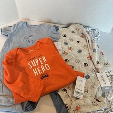  NWT Carter  s Boy  s Size 12 Months BodySuits- lot Of 6