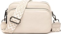 Tiaastap Damen UmhäNgetasche Leder Klein Crossbody Bag Schultertasche 3 FäCher
