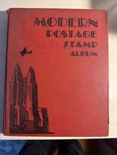 Modern Postage Stamp Album - Vintage from 1938 With Over 1,200 Stamps